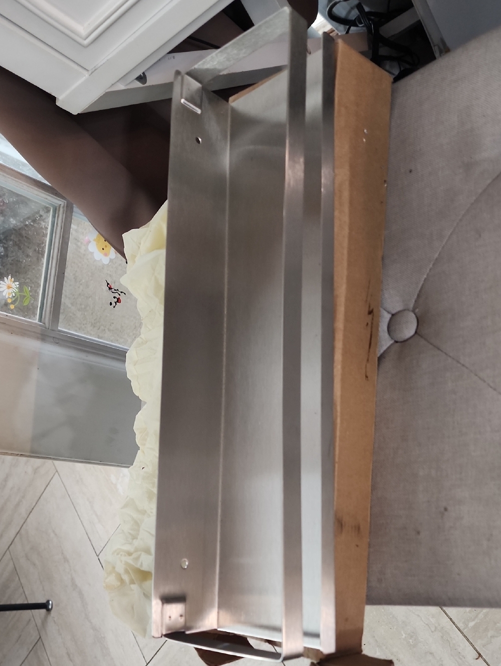 Stainless Steel Wall Shelf Rack - Brushed Silver